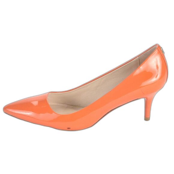 Coach Women's Lizzy Patent Leather Pump Bright Orange 3" Heel Size US/8 - Picture 7 of 10